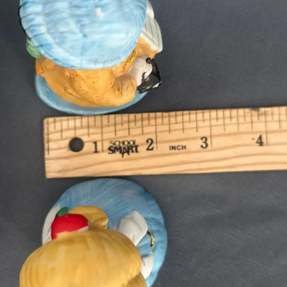 VTG 80s House of Lloyd Porcelain Bisque Bell Ornament Figures Boy Girl Christmas